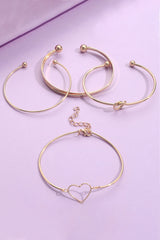 Gold Love Geometric Cross Bracelet 4-piece Set - Shopit4lessnow