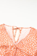 Orange Animal Spotted Print Romper - Shopit4lessnow