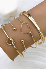 Gold Love Geometric Cross Bracelet 4-piece Set - Shopit4lessnow