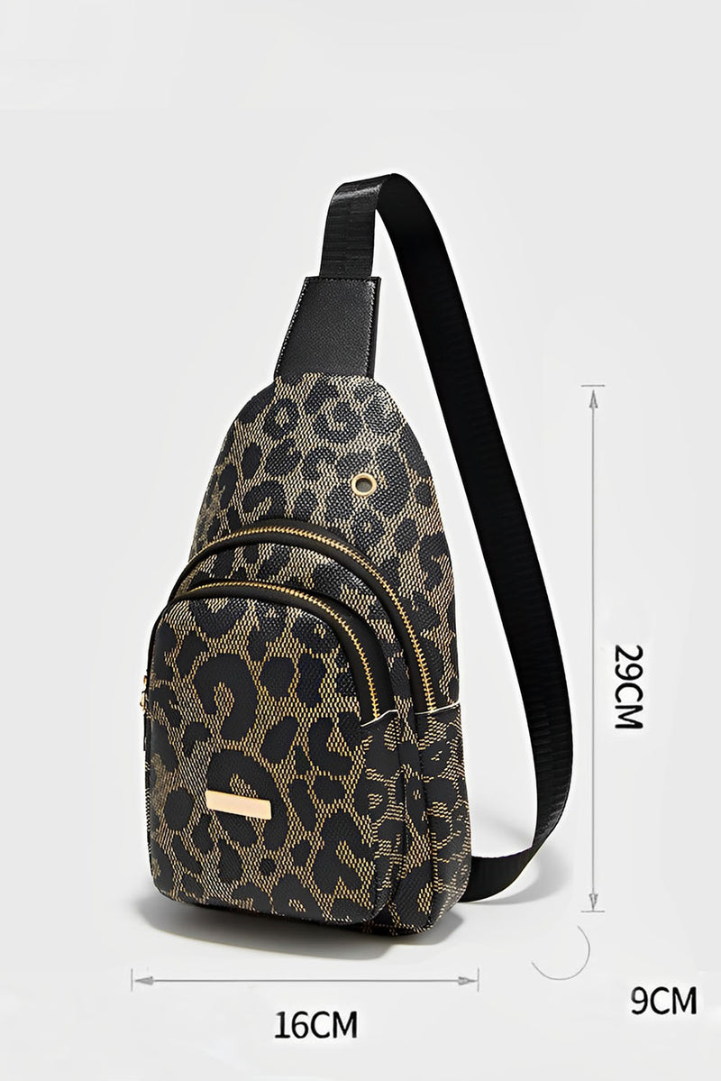 Leopard Print PU Sling Bag - Shopit4lessnow