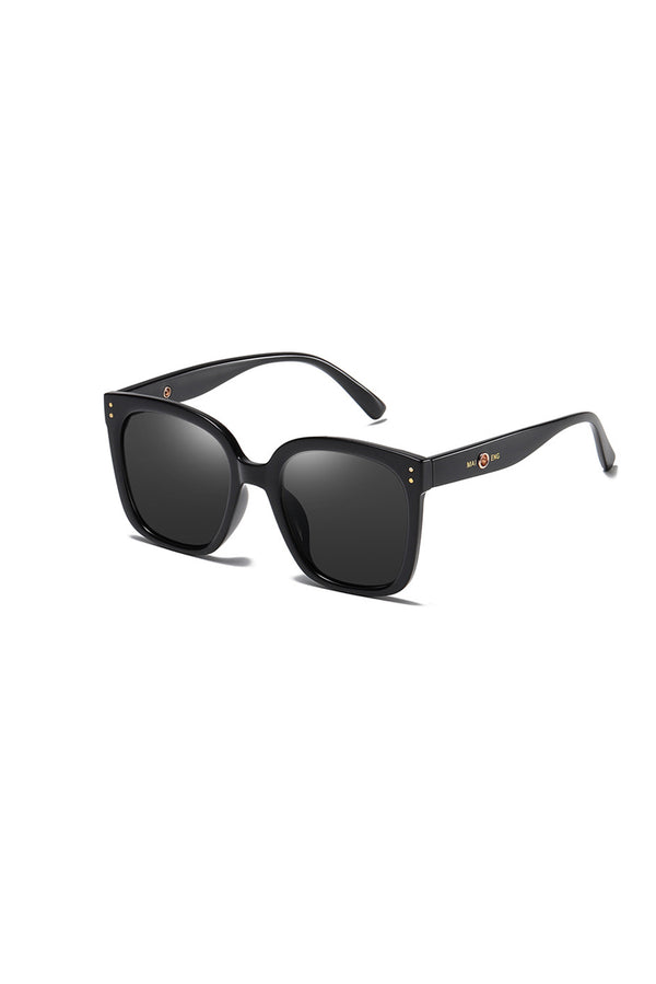 Black Trendy Retro Square Frame Sunglasses - Shopit4lessnow