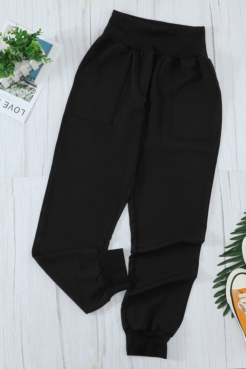 Black Pocketed Casual Joggers - Shopit4lessnow