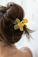Yellow Flower Hair Claw Clip - Shopit4lessnow