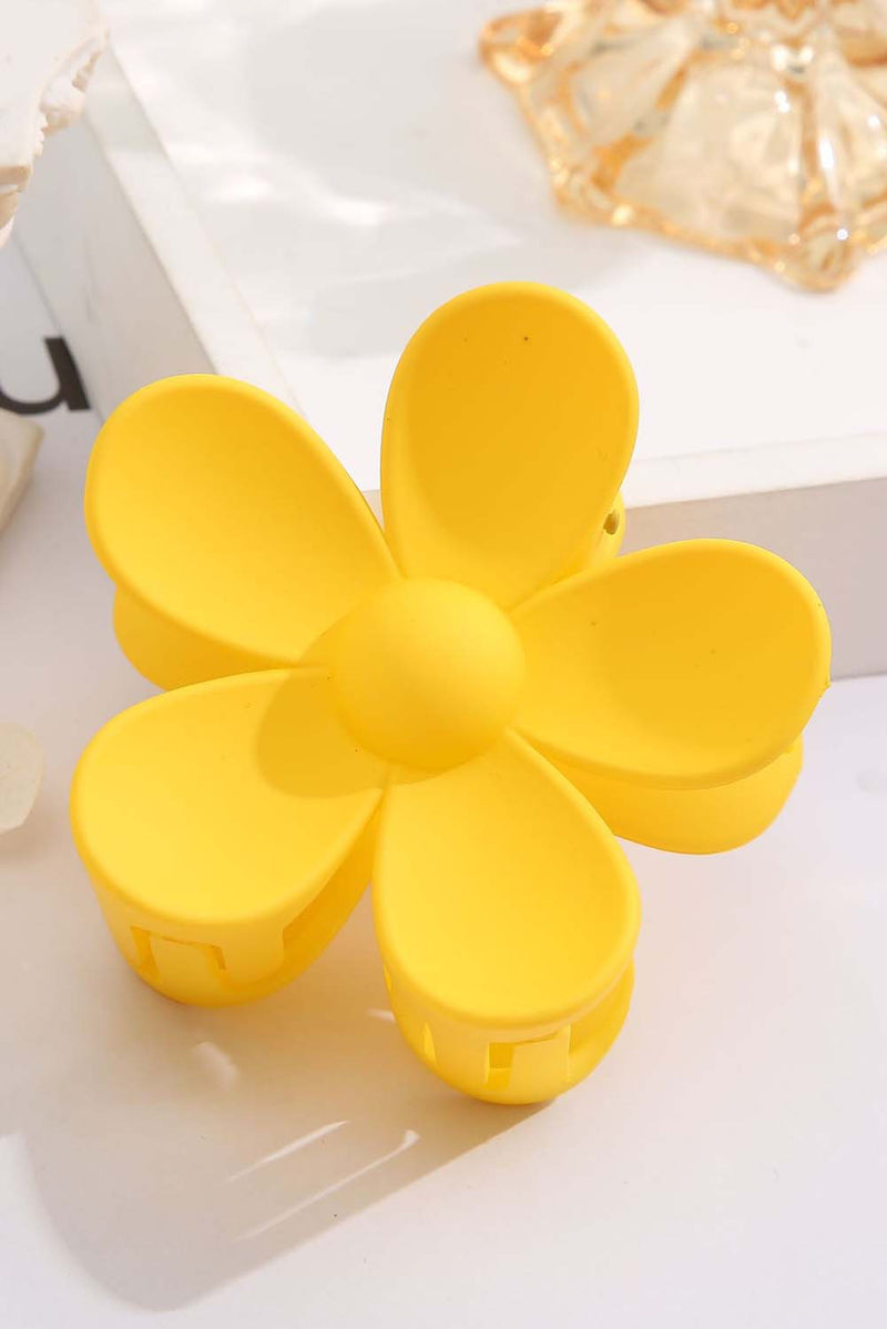 Yellow Flower Hair Claw Clip - Shopit4lessnow