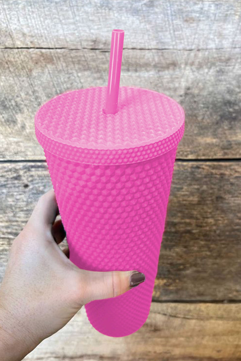 Red Reusable Matte Plastic Tumbler Cup - Shopit4lessnow
